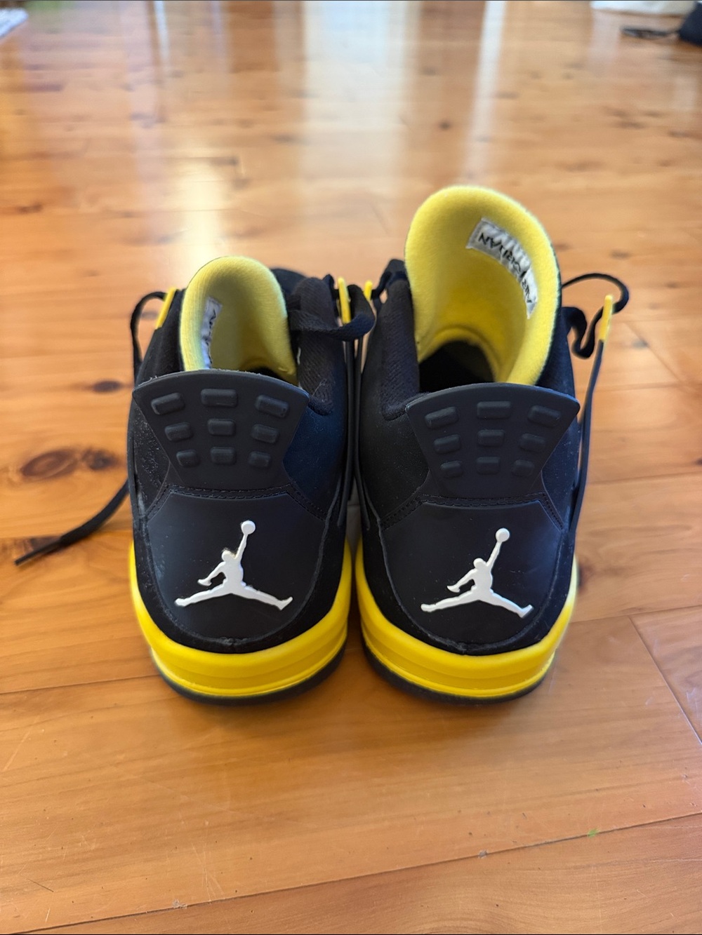 Jordan Black and Yellow Retro Style Sneaker - Picture 2 of 4